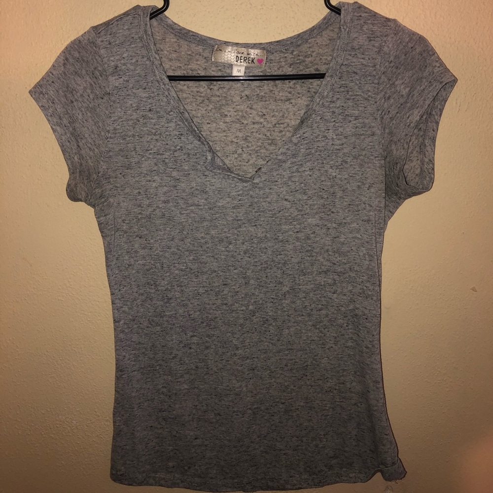 Grey V neck